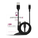 AmpSentrix Infinity USB-C to USB-A Cable – 6 ft