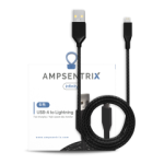 AmpSentrix Infinity USB-A to Lightning Cable (Non-MFi) – 6 ft