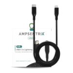 AmpSentrix Infinity USB-C to Lightning Cable (Non-MFi) – 6 ft