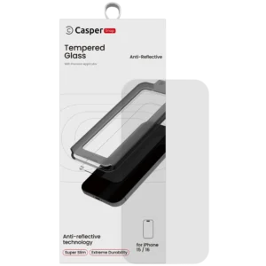 Casper Snap Tempered Glass Screen Protector For iPhone 15 / 16 (AR Clear)
